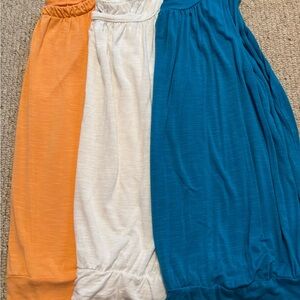 Stylish Loft XL Women's Tank Set - Peach , White, and Teal